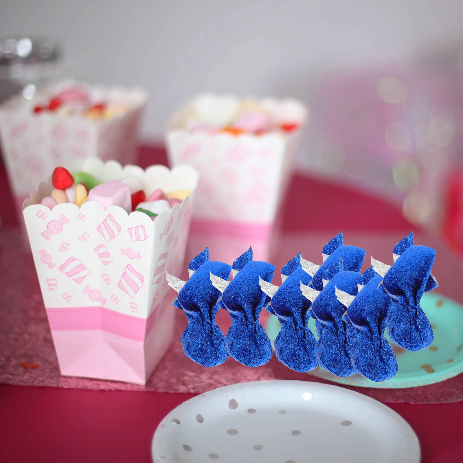 

300pcs Chocolate Wrappers Food Grade Aluminum Foil Candy Packaging Papers Nougat Sheets Safe Odorless Portable Decorative Sweet