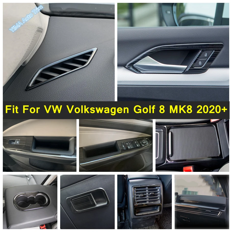 

Car Water Cup Frame / Door Handle / Glove Box Handle / Dashboard Cover Trim Accessories For VW Volkswagen Golf 8 MK8 2020 - 2023