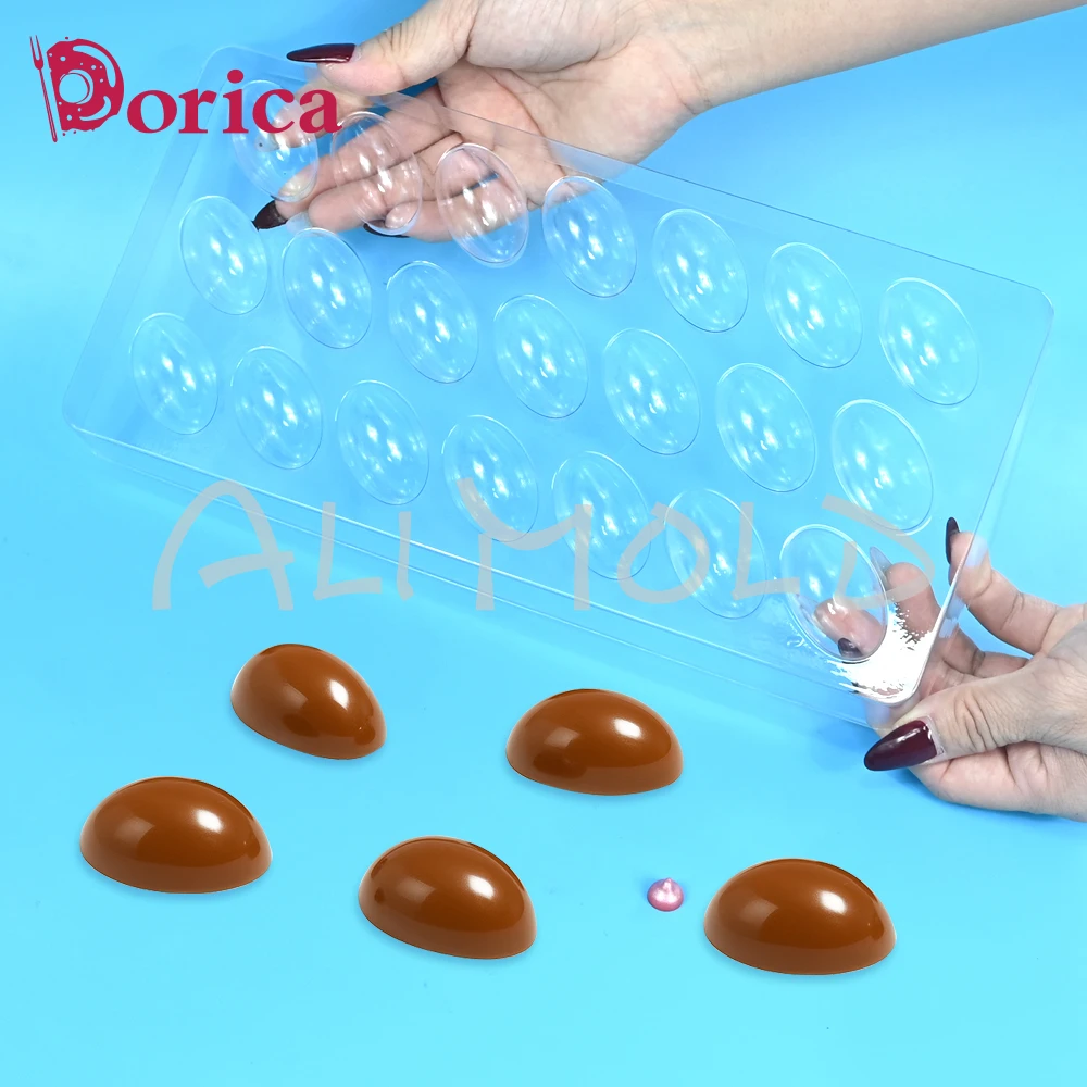 Bonbons ovalados, molde de Chocolate con leche, molde de plástico profesional para crema de mantequilla, confitería, decoración de pasteles, postre, utensilio para hornear