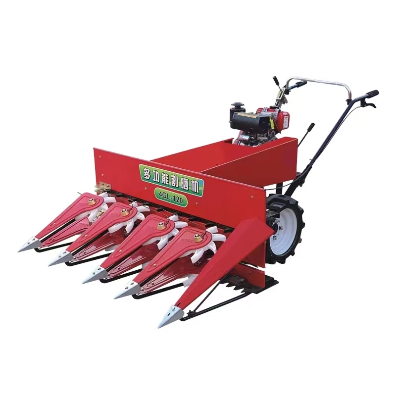 High Quality Wheat Harvesting Machine Farmland Self-propelled Rice Reaper Wheat Rice Harvester Reaper Wheat Harvesting Machine