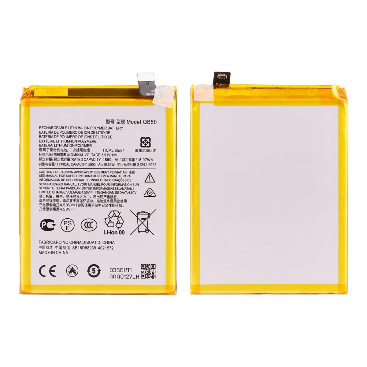 Brand New QB50 5000mAh Battery For Motorola MOTO G84 5G XT2347 XT2347-2 Mobile phone Batteries+Tools