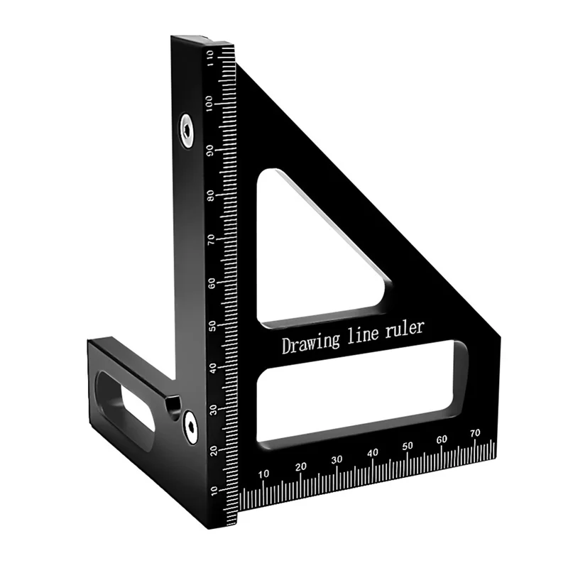 

ABMR-45/90 Degree Aluminum Woodworking Square Protractor,Multi-Angle Miter Ruler,High Precision Layout Measuring Tool