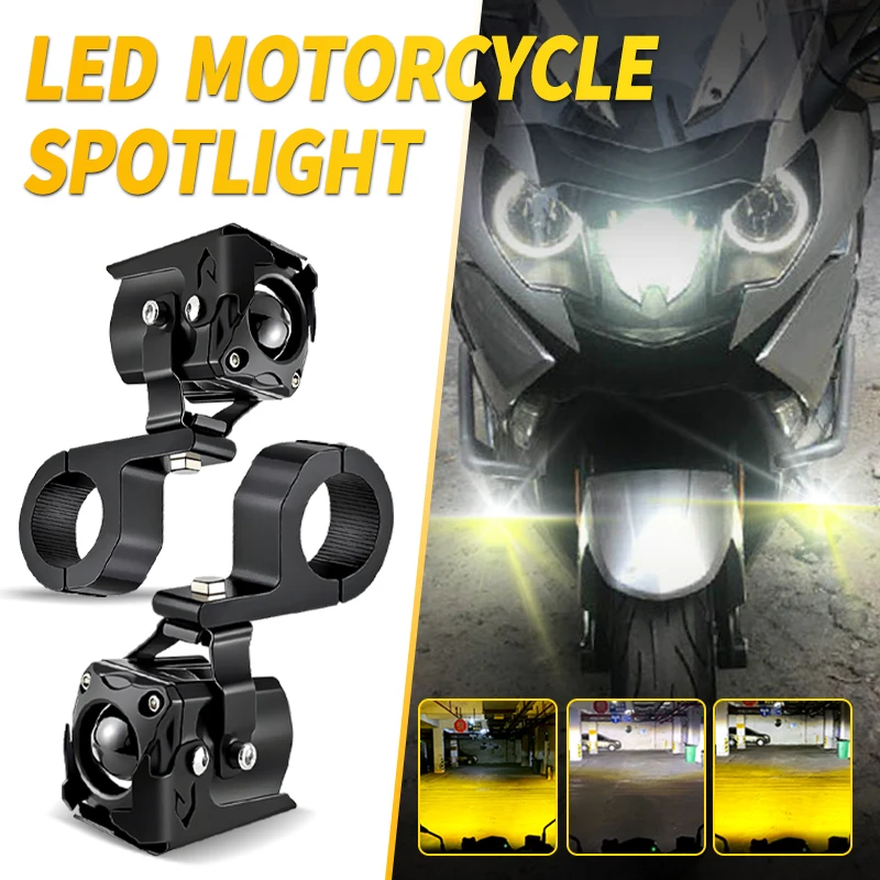 

For BMW K1600 R1200G Ultra Bright Lamp Auxiliary Spotlight LED Motorcycle Headlight Universal Fog Light DRL Lamp Yellow White