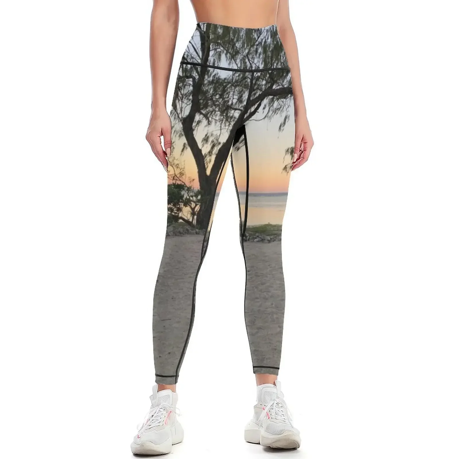 

Sunset at the reef photograph Leggings sports for gym exercise clothing for joggers for gym clothing Womens Leggings