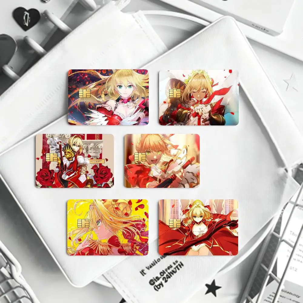 Nero Claudius Fate Extra Nero Beast - Pegatinas HD para Tarjetas de Juego, Calcomanías Mate para Tarjetas, Película Protectora, Chip Pequeño, Pegatina Impermeable
