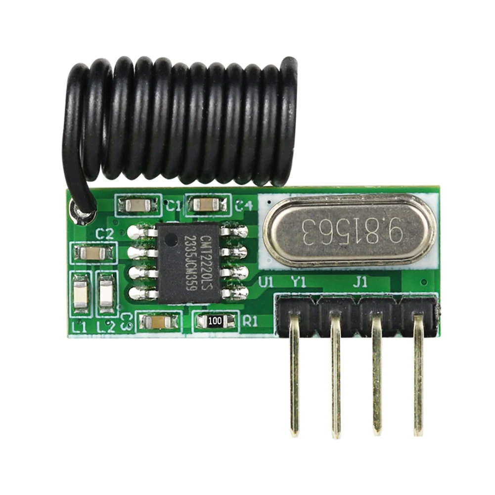 315MHz/433MHz Superheterodyne RF Receiver Module 3.3V-5.5V Wireless RF Receiver with Antenna Remote Control Receiver for Arduino