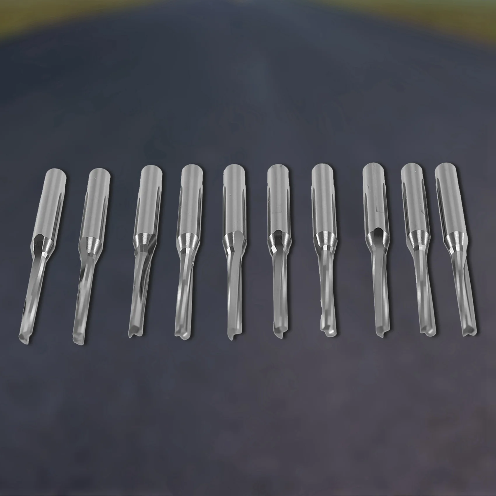 

ABSE-30 Pcs Two Flutes Straight End Mills Straight Slot Bit Wood Cutter Two Double Flute Bits 3.175X2x17mm For CNC Router