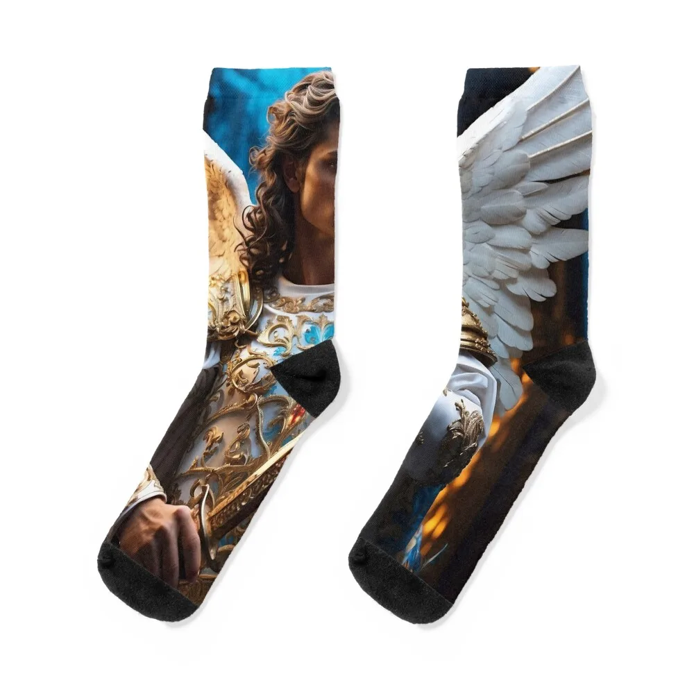 

Archangel Gabriel - Beautiful Angel Socks christmas stocking Climbing shoes new in's Mens Socks Women's