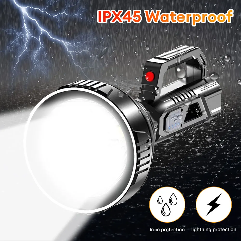 Rechargeable High Power Led Flashlights Ultra-long Lighting Distance Lamp Searchlight XHP70 Powerful Lantern Torches