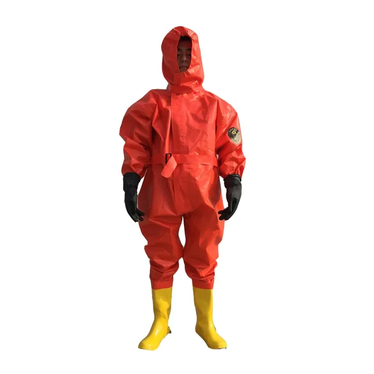 Lightweight Semi Sealed Integrated Chemical Protective Clothing Secondary Chemical Protective Clothing Acid And Alkali Resistant