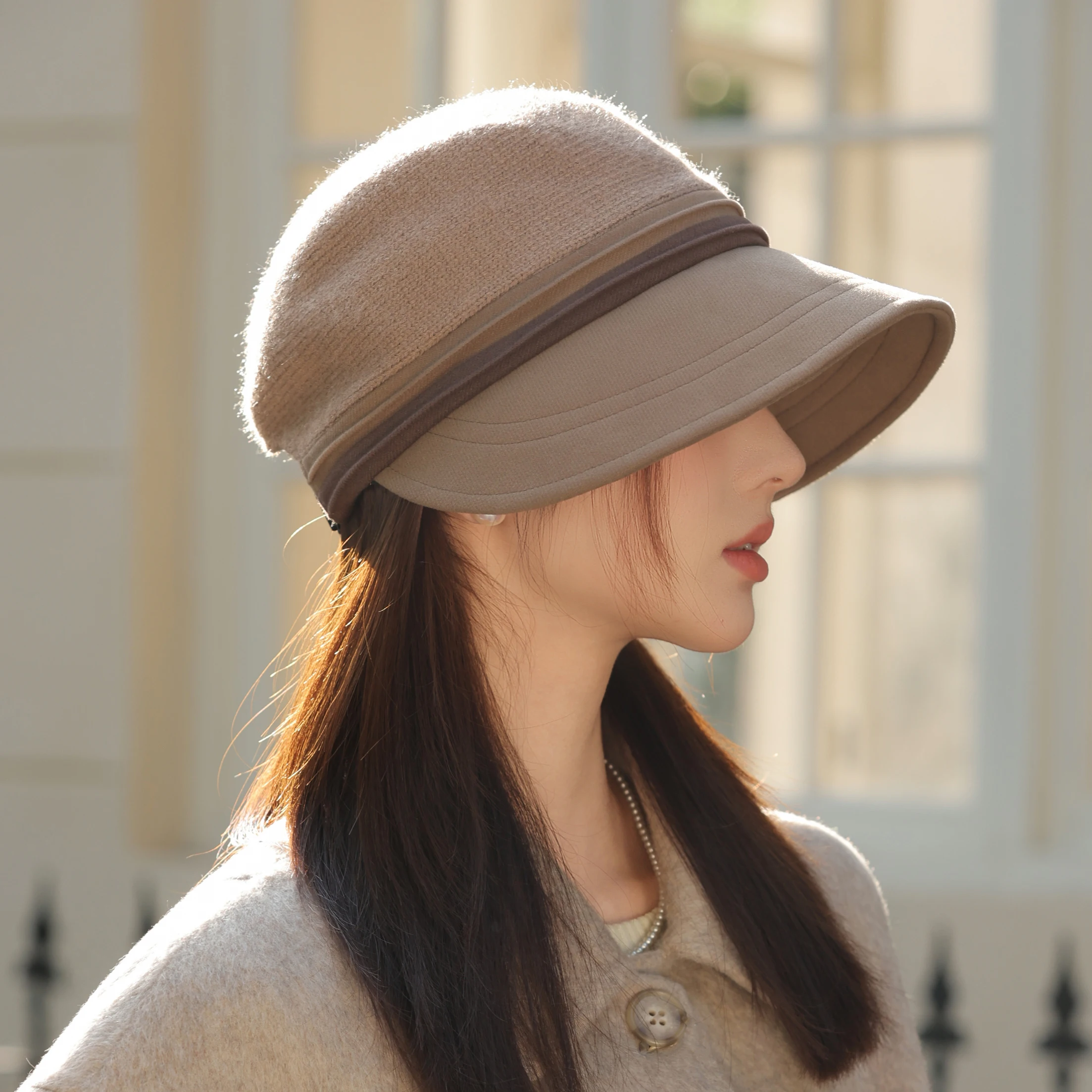 HT5016 Eimer Hut Hohe Qualität Herbst Winter Wolle Hüte für Frauen Damen Packbare Breite Krempe Hut Weibliche Elegante Angeln Eimer Kappe – Detail 14