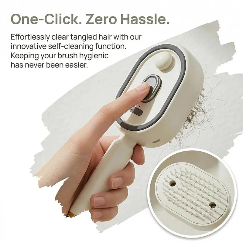A83G-Electric Massage Hair Brush, Rechargeable Detangling Electric Steam Brushs For Hair For Reduce Frizz, Nourishes Hairs 4