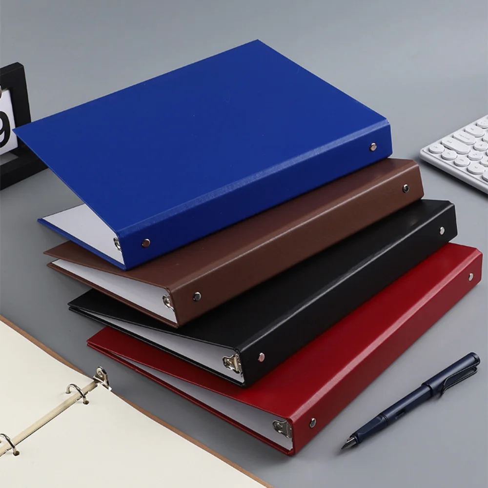 

Heavy-Duty 4 Ring Binder,A4 Binder Cover Durable Binding Hard Cover Protector Shell Binder Cover for Journal Notebook Inserted