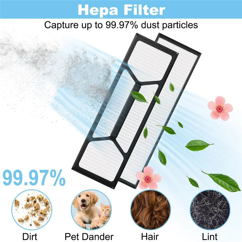 A44T для робота-пылесоса Eufy Omni S1/Omni S1 Pro, боковая щетка, моющийся фильтр, комплект аксессуаров для пылесборника