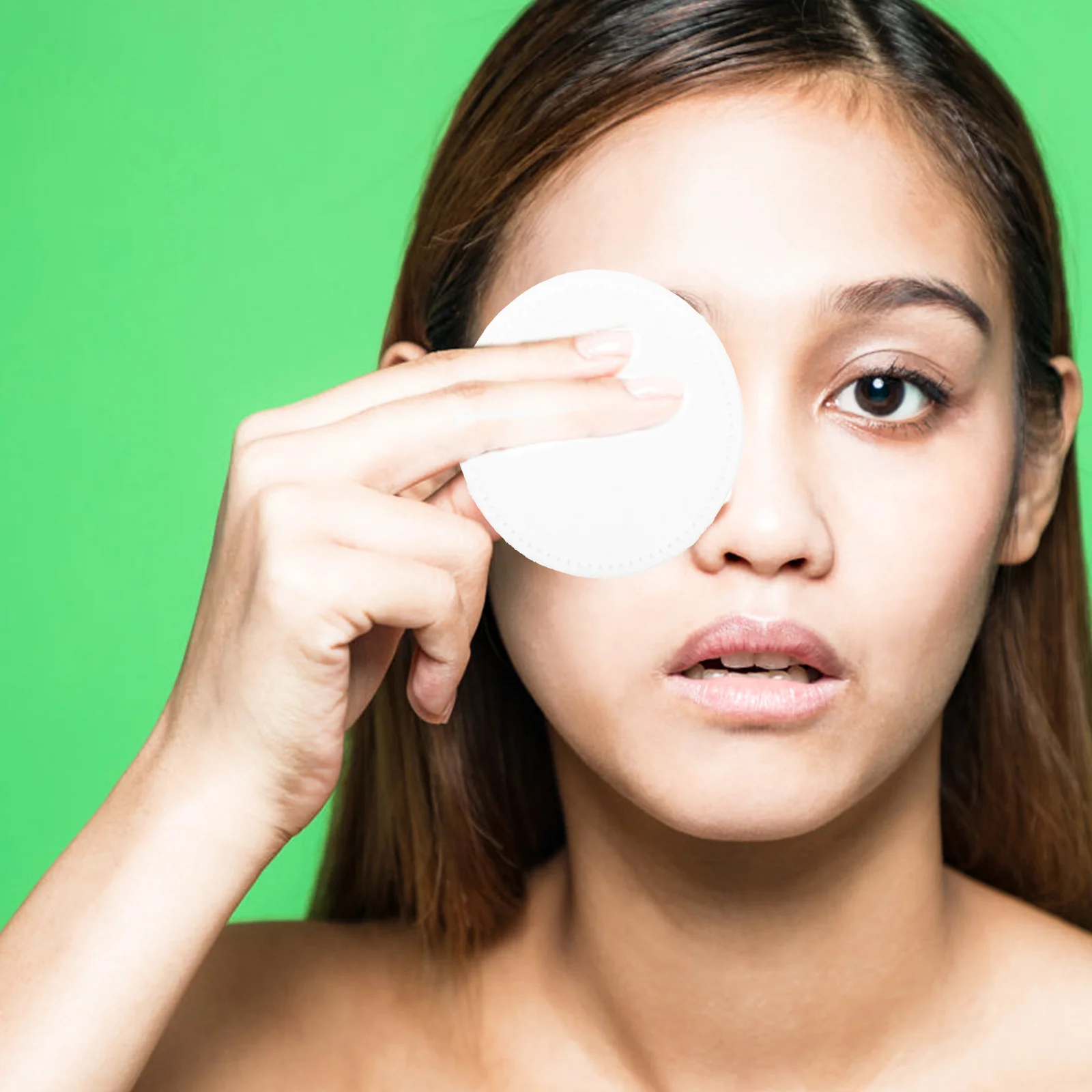 300 stuks ronde Miss eenvoudige reinigingsdoekjes make-up remover wattenschijfje pads voor gezicht