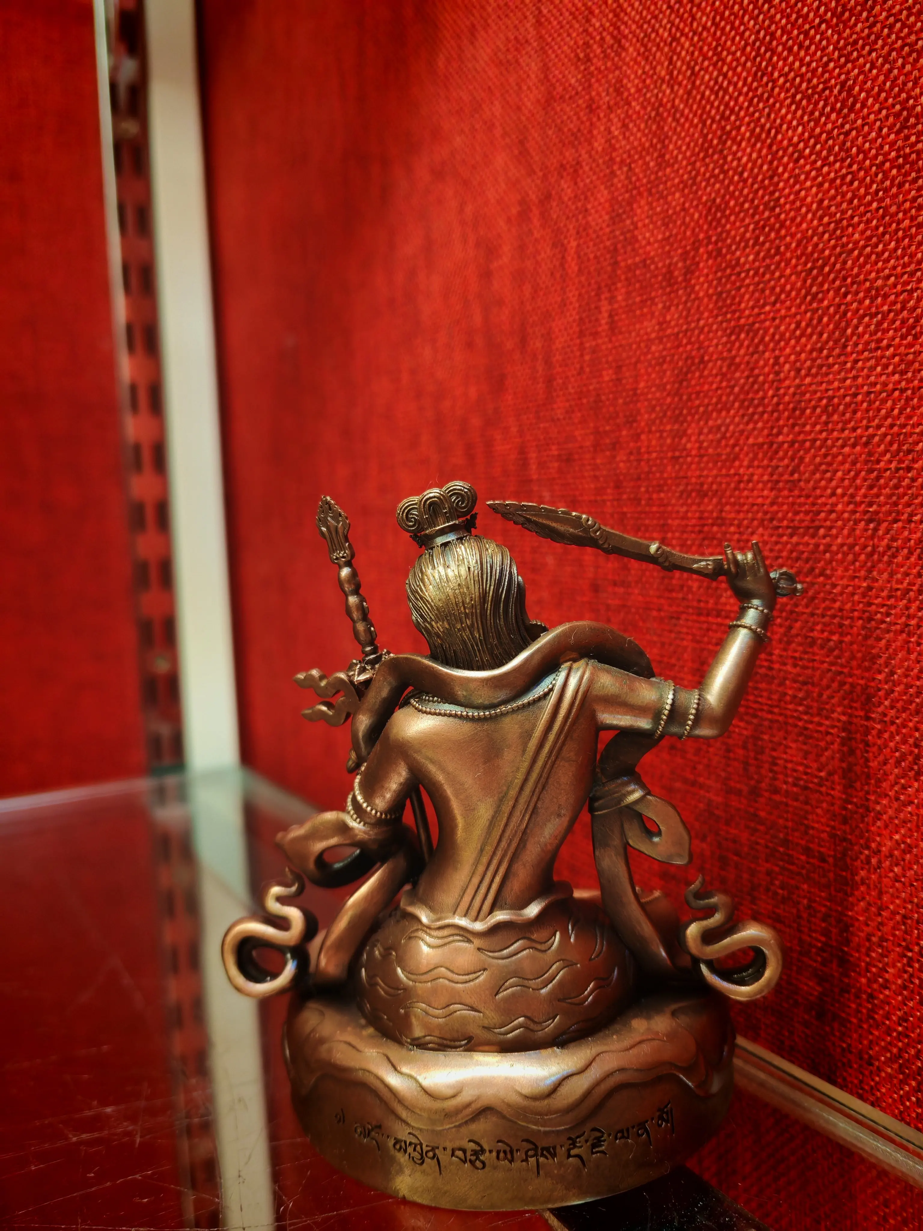 Dozhiqin Fifth Shining Mazushi statue height 10 cm pure copper old