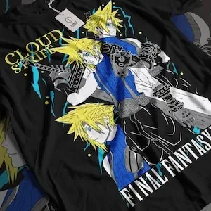 FF7 VII G-Bike Portraits Premium Unisex T-shirt (Vectorized Design)