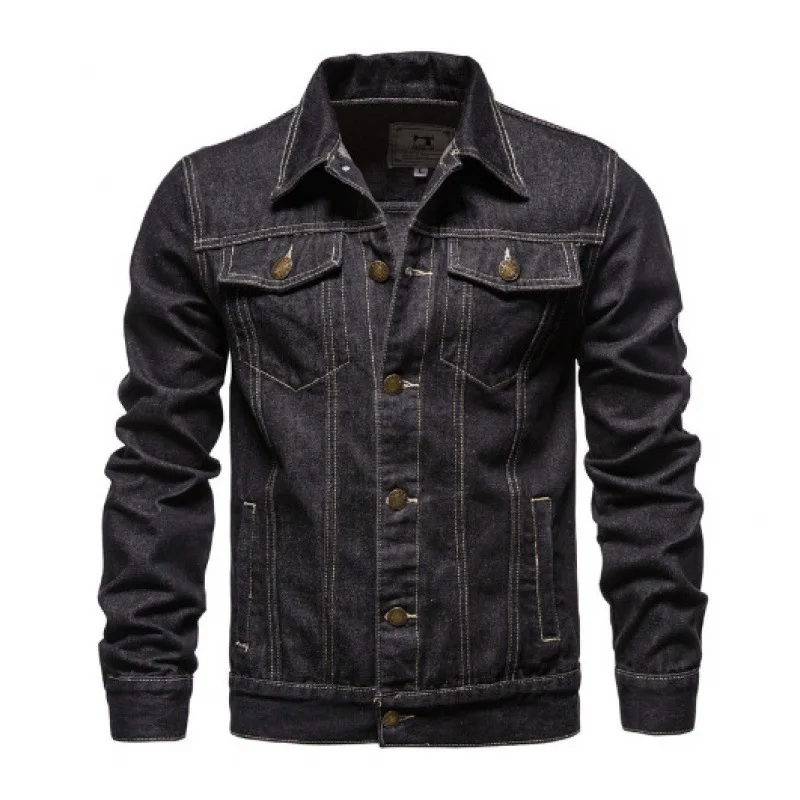 Autumn and Winter New Men's Denim Jacket plus Size Fashion Casual Cardigan Coat Men