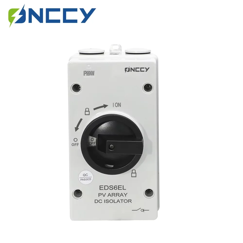 ONCCY 2P 4P DC Isolator Switch, 63A 600V 800V 1000V 1600V DC Photovoltaic Solar DC Isolation Switch Outdoor, IP66 Enclosure