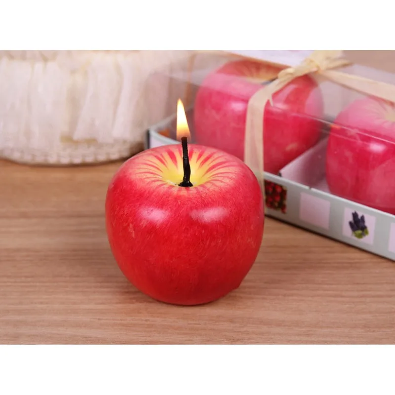 Presentes de Noite de Natal para Crianças: Maçãs de Brinquedo, Velas em Forma de Frutas, Decorações de Aniversário, Enfeites de Natal, Presentes Infantis
