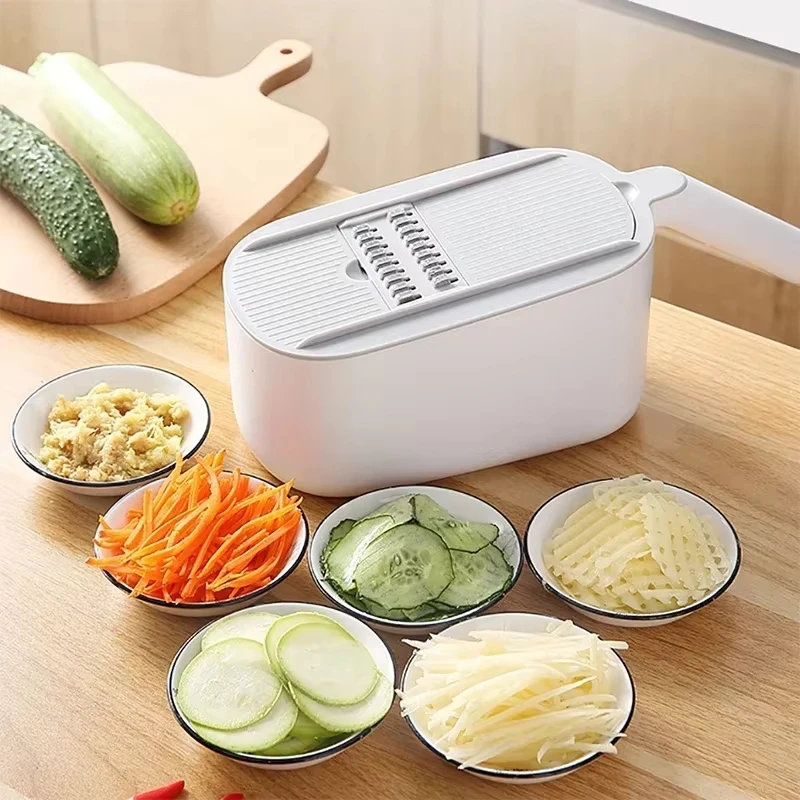 

Multifunctional Kitchen vegetable cutter home vegetable cutter Potato cutter slicer Salad dicer Grater With Storage Drain Basket