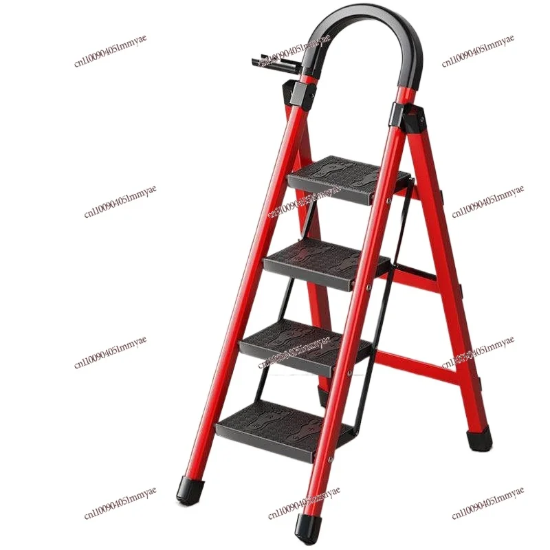 

Disassembling Ladders Household Folding Thickened Carbon Steel Herringbone Mobile Stairs Anti-slide Household Multi-function