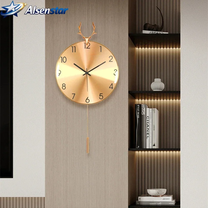Nordic Luxury Wall Clock for Home, Swing Clock, Minimalist Modern Circular Watch, Art Quartz Hanging Home Watch view 4