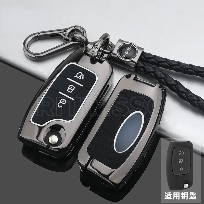 3 Buttons New Alloy Car Remote Key Cover Case For Ford Fiesta Focus 2 Ecosport Kuga Escape Falcon B-Max C-Max Eco Sport Galaxy