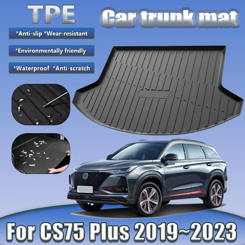 

TPE Car Trunk Mat For Changan CS75 Plus 2019 2020 2021 2022 2023 Waterproof Anti-dirty Rubber Mats Protect Pad Auto Accessories