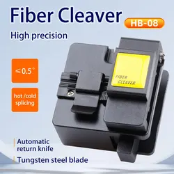 High Precision Fiber Optic Cleaver HB-08 Make You Efficient Welding, Replaceable16 Cutting Points and Automatic Return Knife