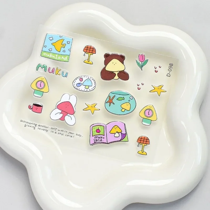 

New INS Style 3D Jelly Stickers Kawaii DIY Decals for Phone Case Laptop Tablet Scrapbooking Supplies