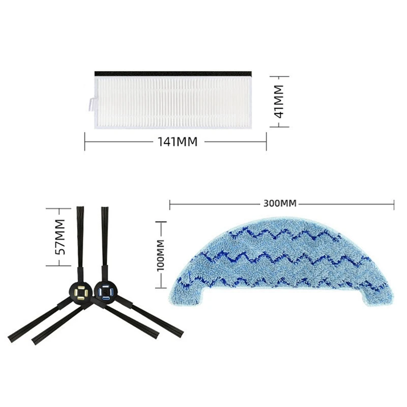 Roller Brush Hepa Filter Side Brush Mop Main Filter Mop Cloth For Ilife A7 A9S Vacuum Cleaner Spare Parts