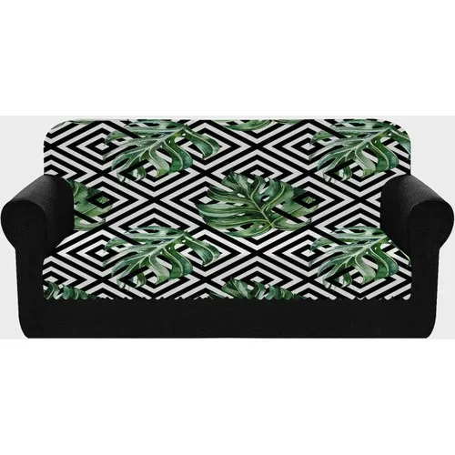 Else Green Leaf Tile Pattern Sofa Sofa Bed Seat Cover 175x225 cm