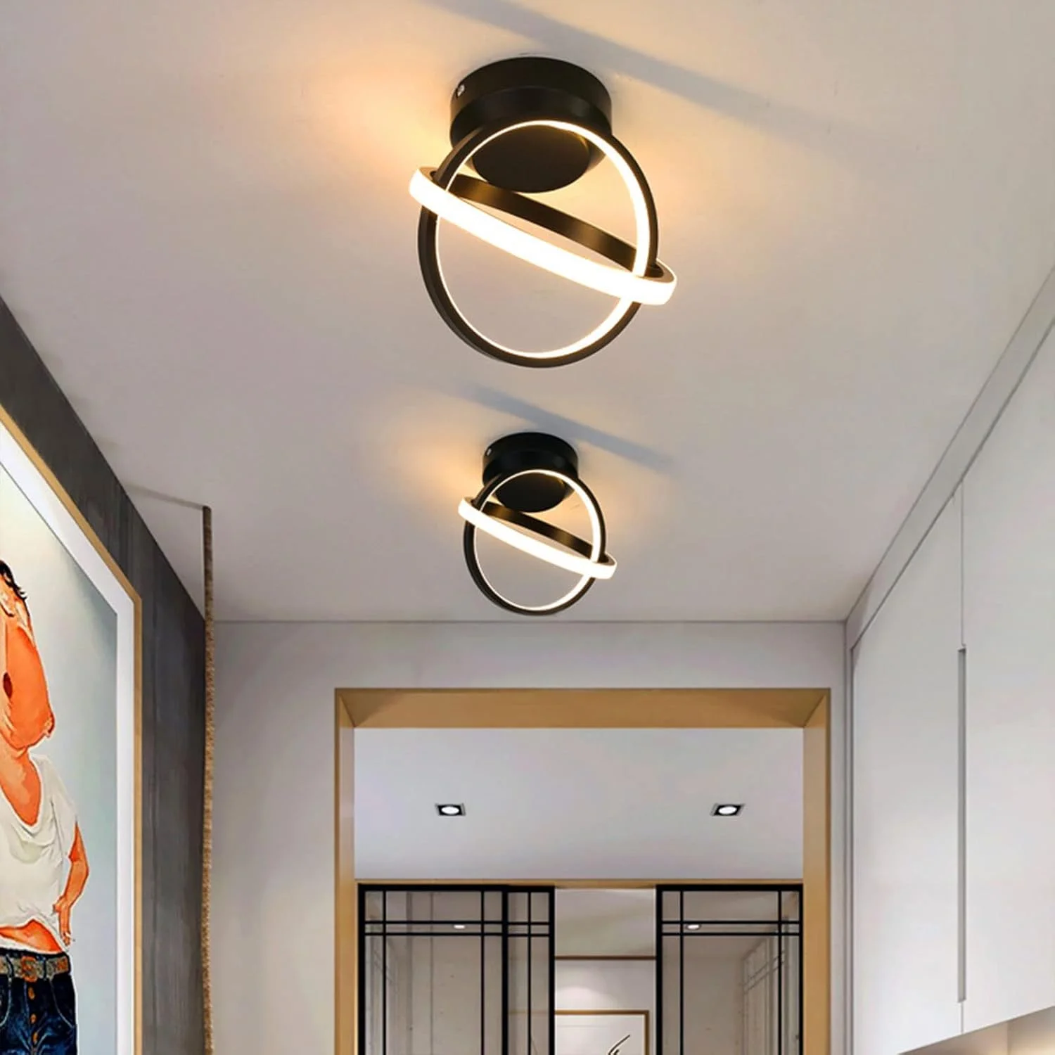 

LED Ceiling Light Three Color Dimmable Surface Mount 220V Bedroom Living Dining Room Lamp Modern Home Decor High Fixture