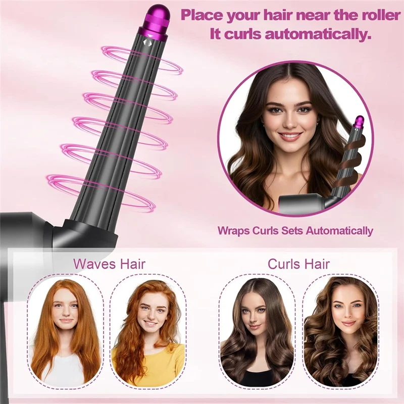 A01V-For Dyson Hair Dryer Attachments Long Barrels Attachment And Adaptor Supersonic Attachments Purple