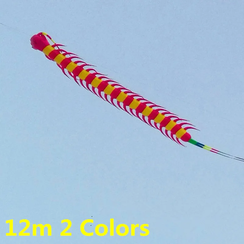 12m large Centipede kite pendant flying windsock kite tails outdoor toys programmable toys dragon fly windsurfing Dragon wind