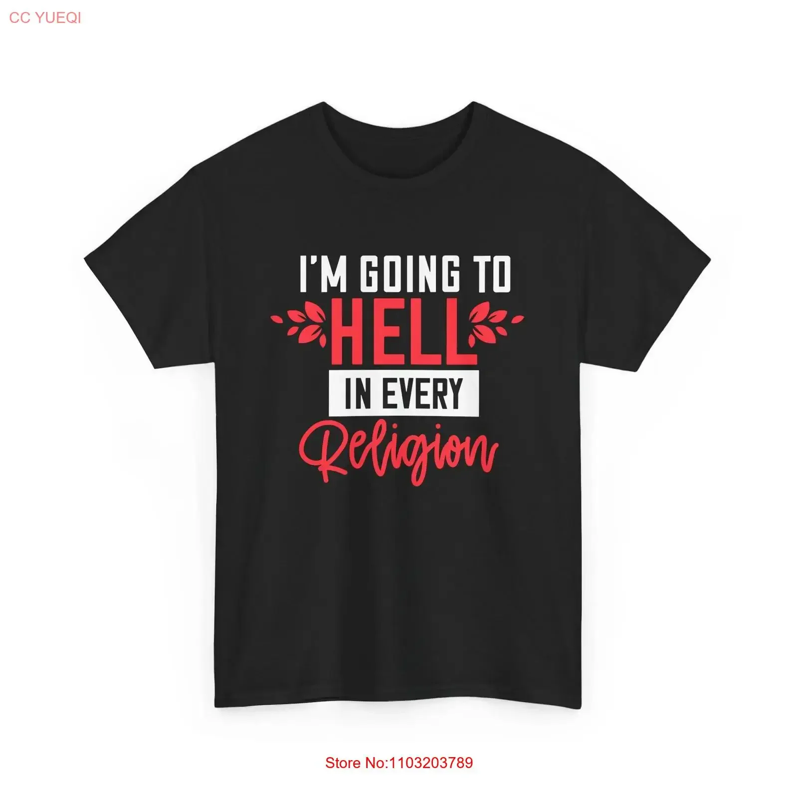 Camiseta Lord Savior soy voy al infierno en toda religión Jesús ChrisT vintage Lavado Versátil Unisex Cómodo gráfico Casual