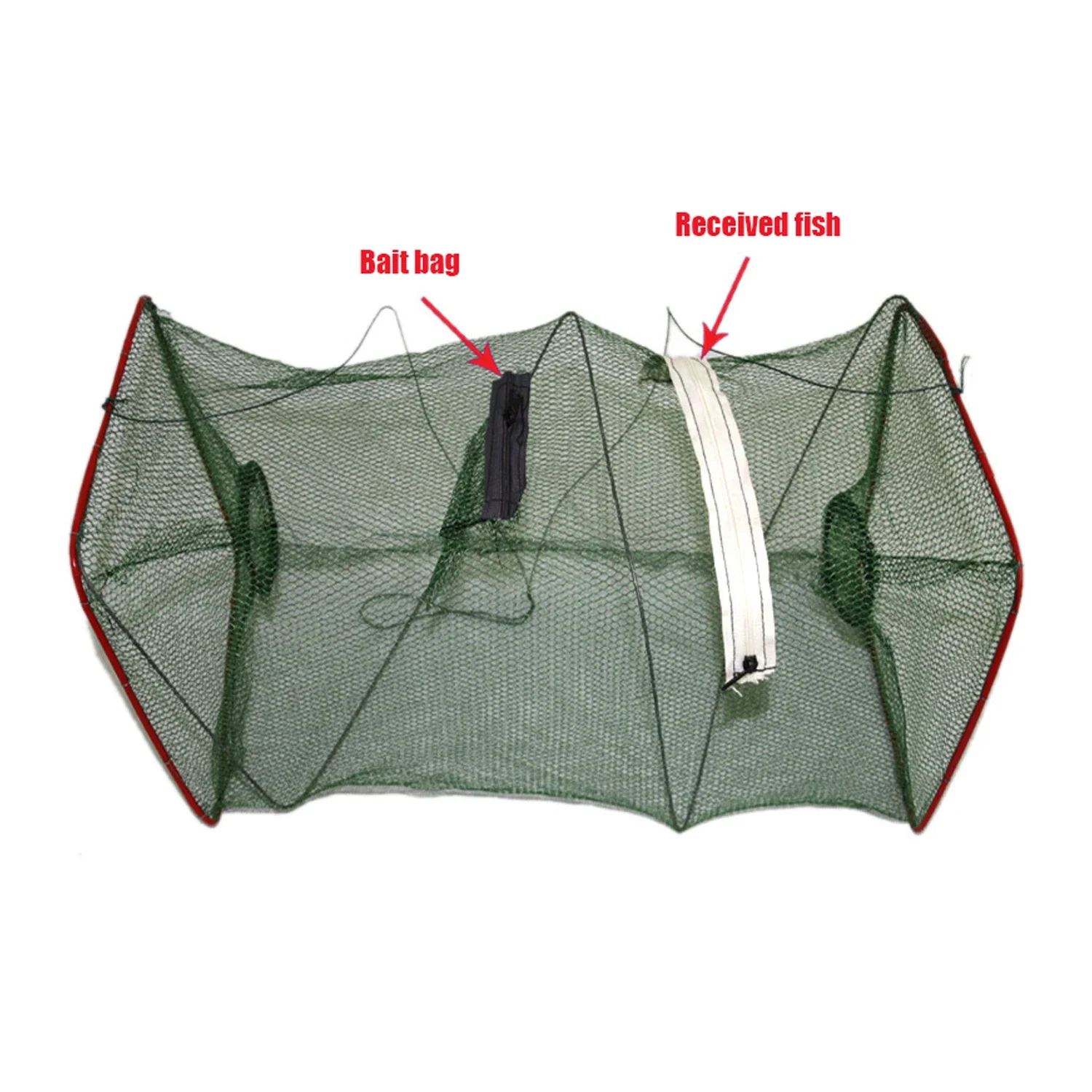 Trap Rectangular Crab Trap Crawfish Fishing Net Fishing Bait Trap Fishing Shrimp Net Trap Foldable Casting Net Fish Cage Rat