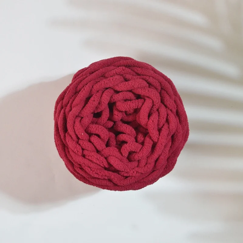 Chenille Knitting Yarn Comfortable Cotton Yarn Thick Thread Skin-Friendly Wool Yarn For Creative Works Blanket Handmade Knitting