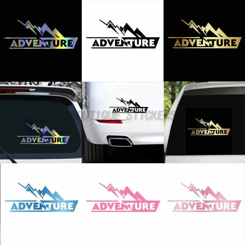 

Cute Adventurer Funny Reflective Stickers Vinyl Car Styling Motorcycle Helmet Trunk Mirror Window Headlight Shade Camping Decals