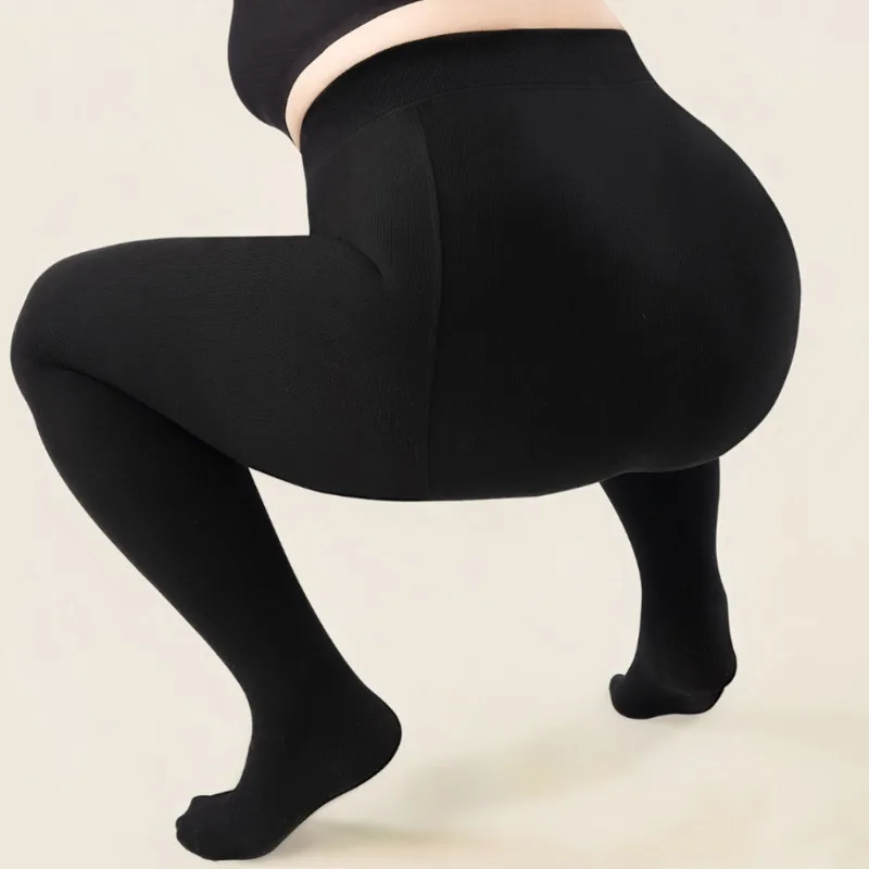Kave collants à rayures verticales en coton grande taille pour femmes collants de Compression légers taille haute extensible maigre Opaque Leggings