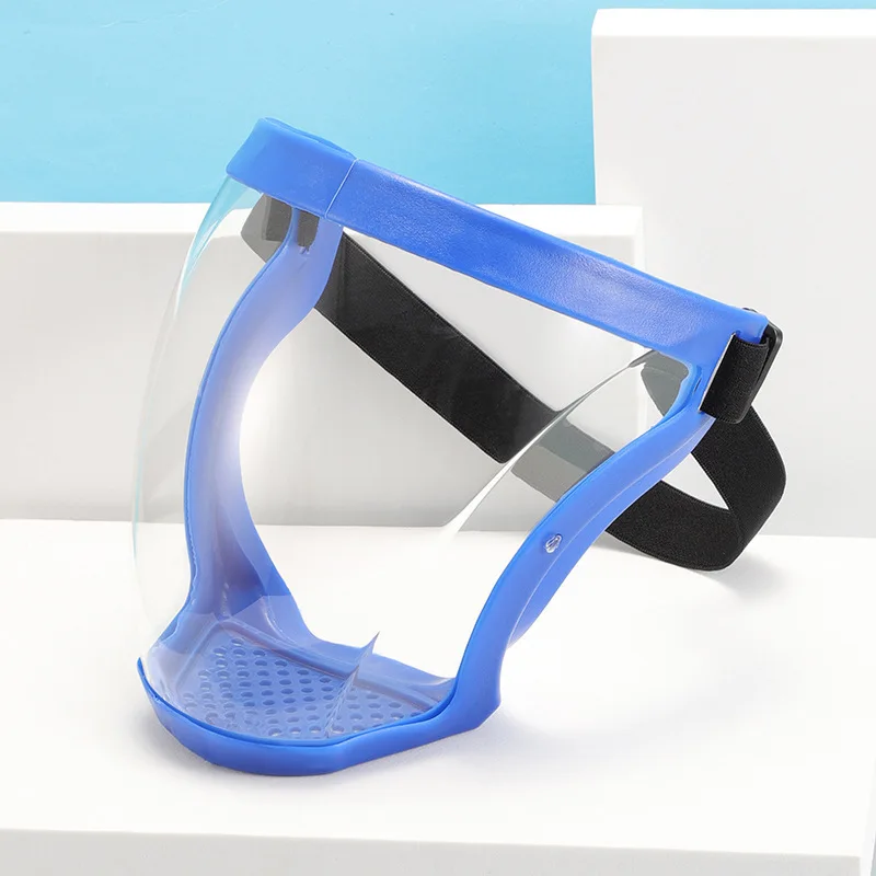 Horse head full face anti fog and anti droplet eye protection lens, wearing glasses, dust-proof protective mask