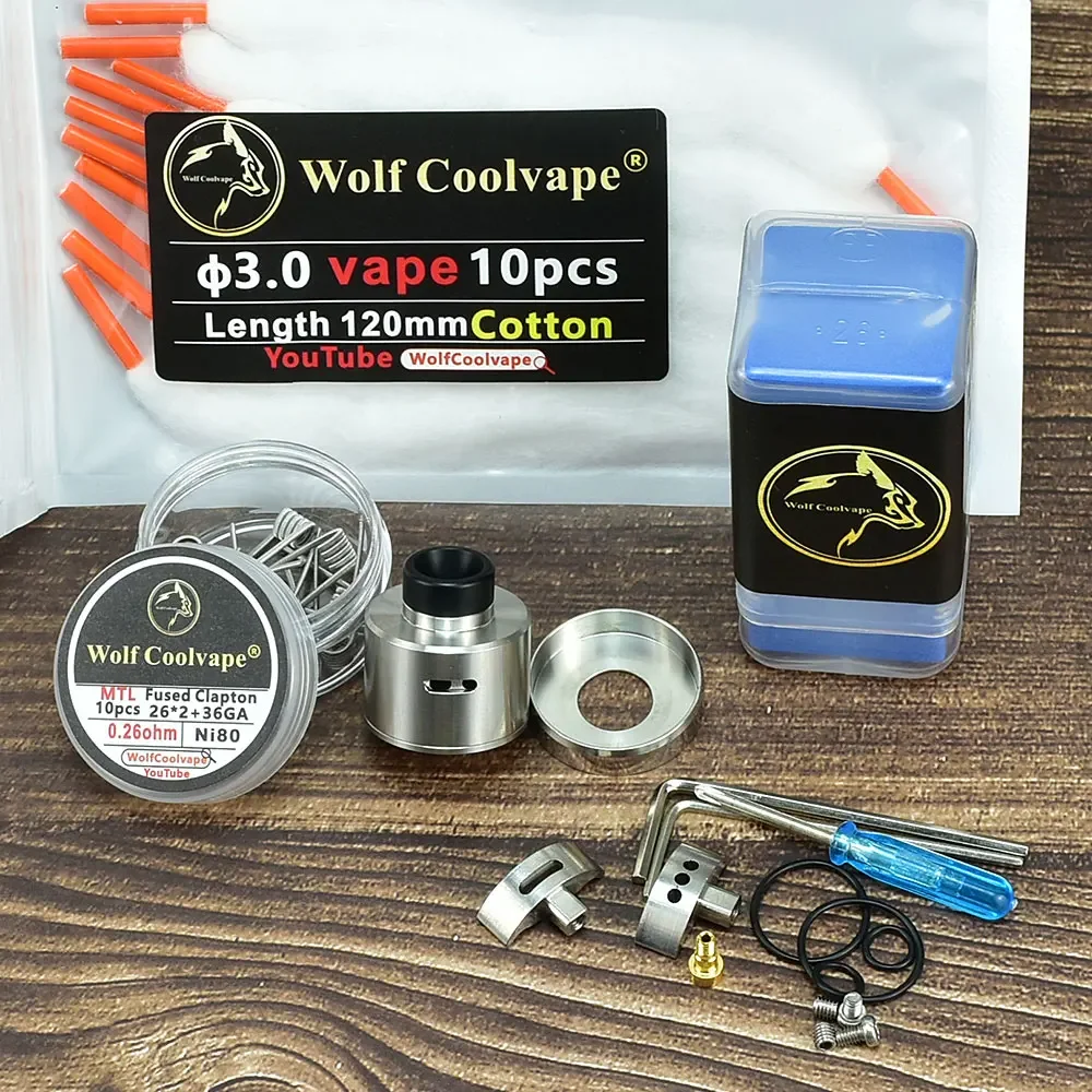 Vape Tank WICK'D rda WICKD Style 316SS RDA Tank rda atomizer 22mm Rebuildable Dripping Atomizer with BF Pin