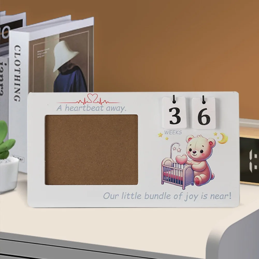 Wooden Sonogram Picture Frame Pregnancy Gift Pregnancy Must Haves Ultrasound Photo Frame Countdown Weeks Announcement