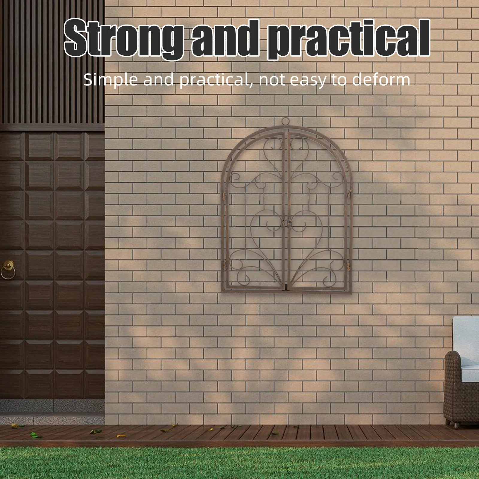 

Винтажная декоративная металлическая рамка для окна в стиле фермерского дома 13.8x18.3, имитация оконной рамы, для патио, сада, входной группы