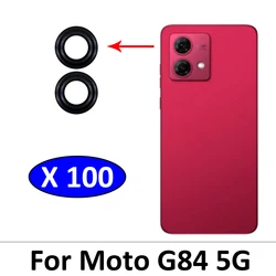 100Pcs/lot, Rear Back Camera Glass Lens For Motorola Moto G84 5G With Adhesive Sticker