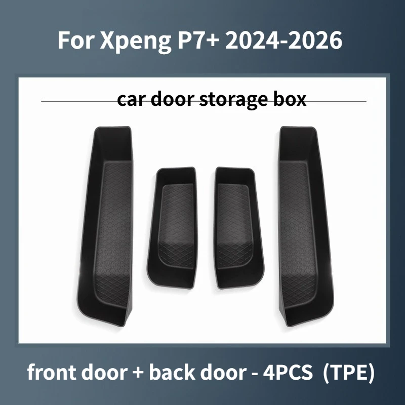 Auto-Mittelkonsole Aufbewahrungsbox für Xpeng P7+ 2024-2026 Getränkehalter Armaturenbrett-Organizer Autotür-Organizer Auto-Innenraum-Zubehör