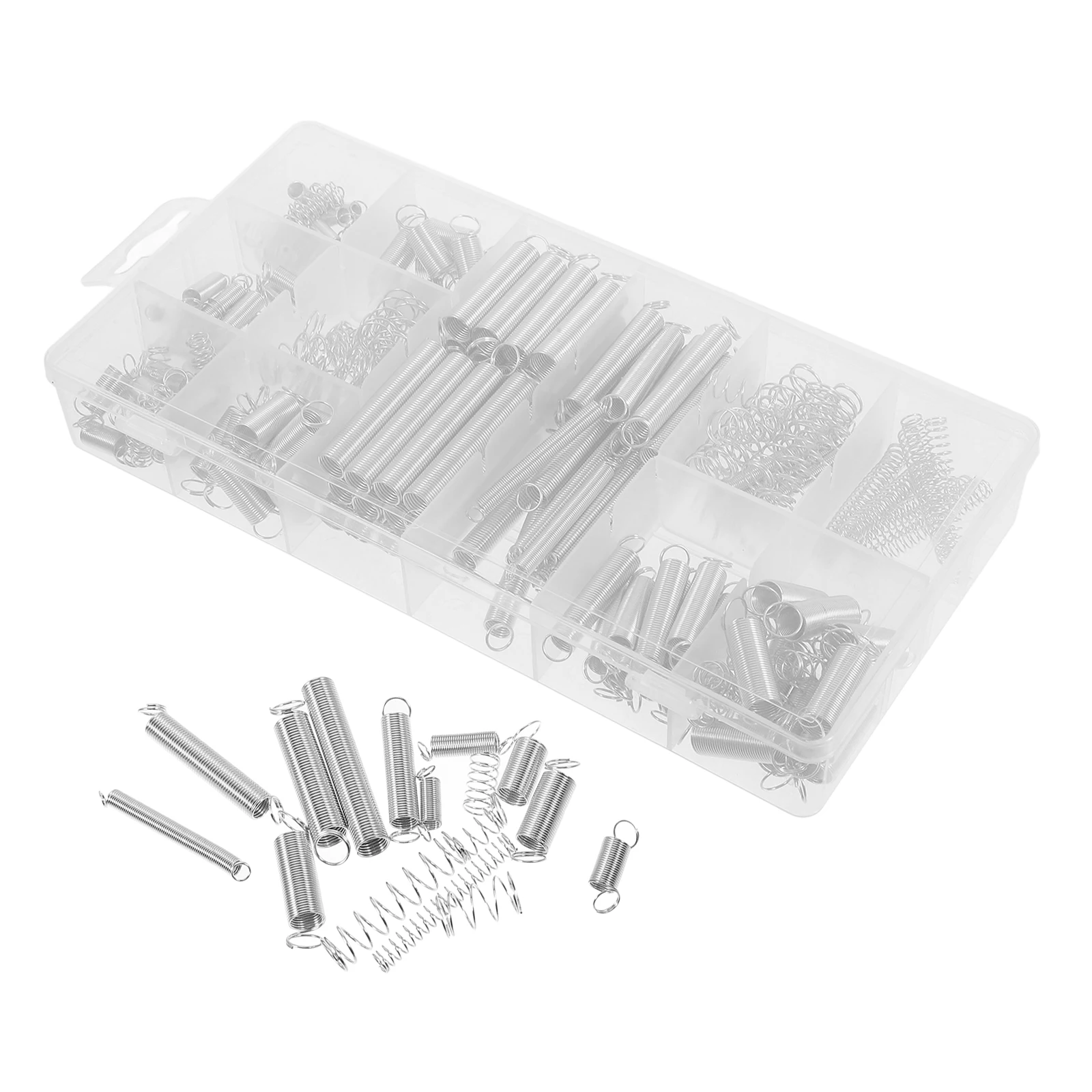 

200pcs Spring Set Assorted Springs Kit Compression Extension Metal DIY Projects Mechanical Repair Home Vehicle Machinery Small