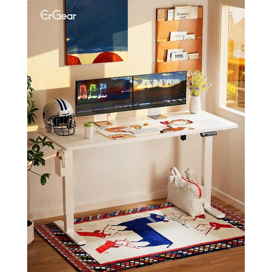 ارتفاع قابل للتعديل مكتب قائم كهربائي 71 × 30 بوصة مكتب الجلوس الوقوف للمنزل والمكتب محطة عمل كبيرة مع وظيفة الذاكرة #2