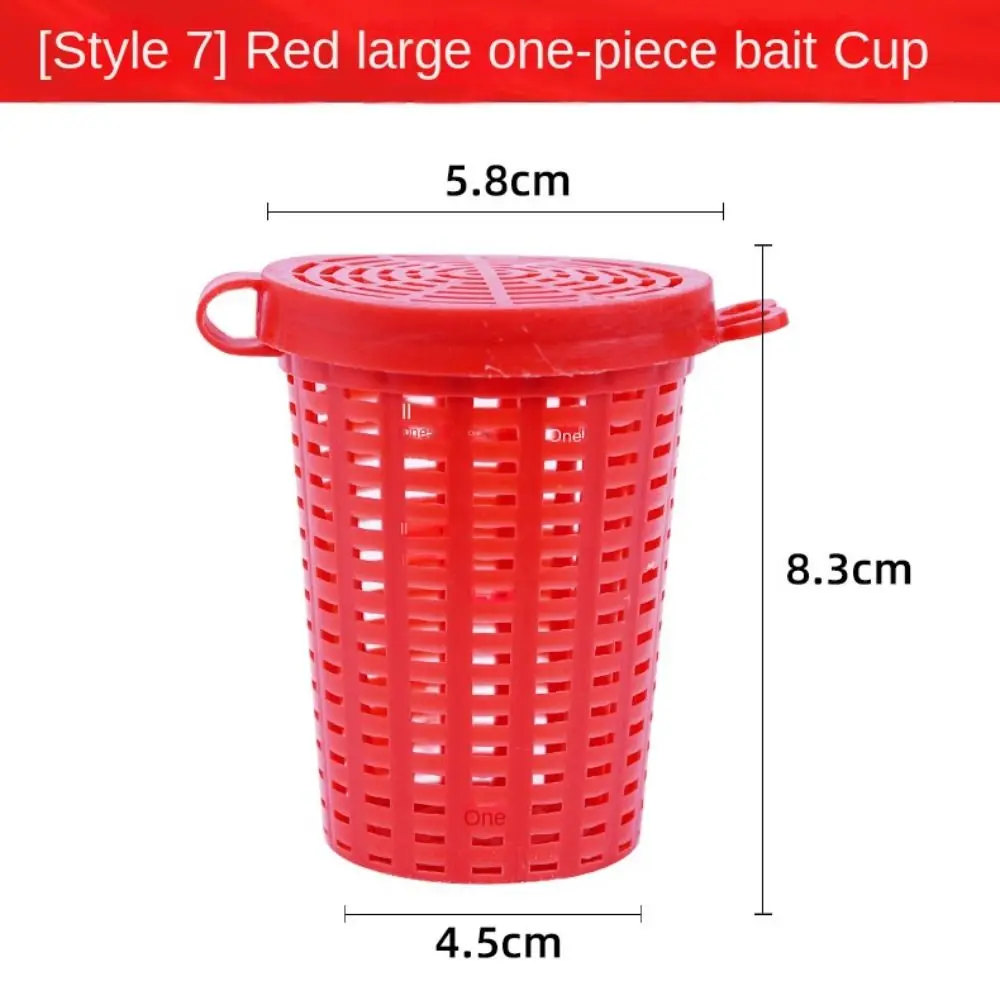

10pcs/bag Luminous Fishing Mini Bait Cage Plastic Durable Luminous Fishing Bait Trap Soft Red/White Fishing Cage Basket